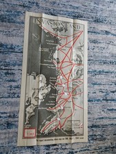 1944 R.M. Chapin Time Magazine WWII Map Invasionland France Germany Pre D-Day picture