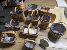 Complete Set Of 12  Longaberger Collectors Club  JW Miniature Baskets picture