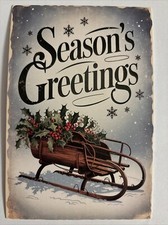 Christmas VINTAGE STYLE Unused Postcard Holiday Wall Decor 4 X 6 picture