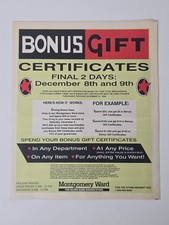 1989 Montgomery Ward Bonus Gift Certificates Sony Pioneer TV 12 Page Catalog picture