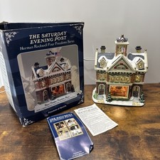 Saturday Evening Post Norman Rockwell Freedom of Speech Christmas Village House picture