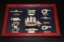 Framed nautical maritime wall art -  Knots, sailing ship picture
