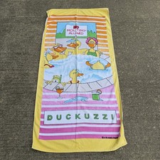 VTG Duck Duckuzzi Hot Tub No Molting A La Carte Saydah 90's Beach Towel 56x29” picture