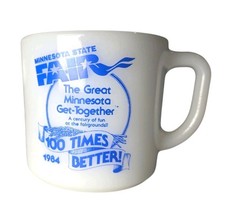 Vintage 1984 Minnesota State Fair Milk Glass Mug