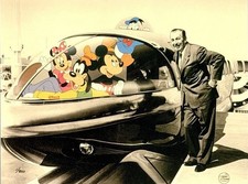 Walt’s “Highway In The Sky” Disney VTG 1990s Art Print Announcement Card picture