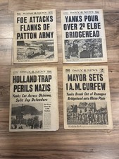 4 X Daily News & Sunday News WW2 NY Newspapers 1944-1945 picture