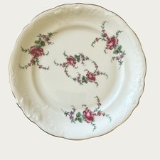 Wawel China Rose Garden 7 Inch Dessert Plate Set Of 2 Floral Porcelain Vintage picture