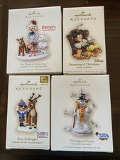 New In Box  2006-2007 Hallmark Keepsake Ornaments - Frosty, Mickey, Rudolph x2 picture