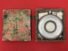 1920s-30s Prohibition Era Pewter Flask Christmas Holiday Gift by Jeffery picture