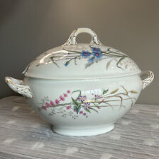 Large Porcelain Soup Tureen Hand Painted Small Chip On Lid picture