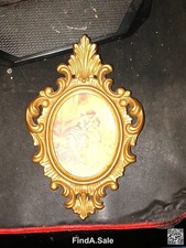 Ornate Gold Leaf Picture Frame with Accessories Print, Handcrafted picture