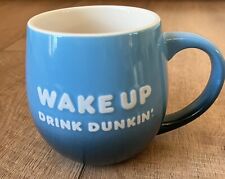 Dunkin Donuts Coffee Cup Mug Wake Up Drink Dunkin Be Awesome Ceramic Blue Peace picture