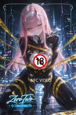 Zero Two Anime Waifu Card With NFC Chip A5 Holographic Collectible Art Card picture