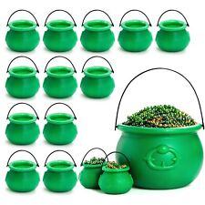 Syncfun 15Pcs St Patrick's Day Green Plastic Cauldron Kettles, for Party Favors picture
