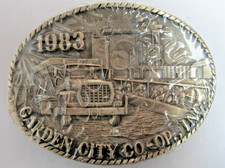 Garden City Co-op 1983 Belt Buckle Solid Brass Limited Edition, New in shrink picture