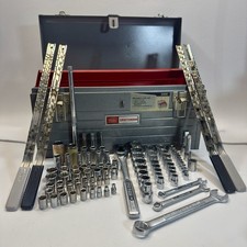 Vintage Sears Craftsman 6500 Tool Box w/USA -G-V-VV- Socket Wrench - 100 Pieces picture