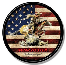 Winchester Express Legend Round EMBOSSED Sign wall decor 11.75
