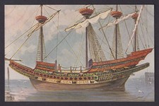 Vinatge postcard GERMANY Marine-Galerie Nr.128 - Spanish caravel picture