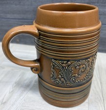 Gerz Getz Gets Stoneware Beer stein Beerstein Glazed Brown West Germany Vtg Mug picture