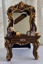 Vintage Victorian Style Vanity Mirror Resin Figurine 10” Grandmacore picture