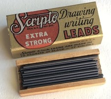 Vintage Scripto Mechanical Pencil Lead HB Medium 1.18mm NOS 24 Pack USA picture