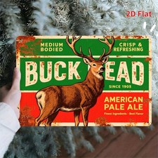 [2D Flat] Vintage Buck Head Deer American Pale Ale Beer Metal Sign -8x12 In picture