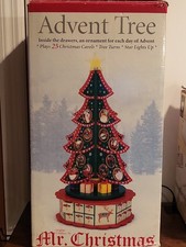 Vintage Mr. Christmas Advent Tree - Plays 25 Carols - Star Lights - Turns - NICE picture