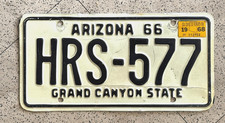 1968/1966 ARIZONA license plate — MARICOPA CO — ORIGINAL vintage antique car tag picture