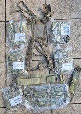 Genuine British Army Webbing Set MTP Pouches, Yoke, Hip Pad, Frog NEW picture