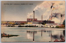Vintage Postcard Southern Kraft Paper Mill, Panama City, Florida - Linen picture