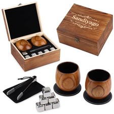 Charred Wooden Bourbon Drinking Cup Set,Oak and Smoke Whiskey Cup,Wooden Old  picture