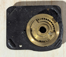 Antique Safe Combination Lock Dial, 3 Tumbler Set, Vault Door Wheel #302 picture
