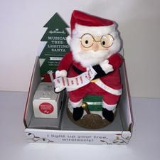 2023 Hallmark Musical Tree-Lighting Santa Plush with Sound Plays 5 Songs picture