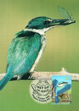 1999 Aust. Sacred Kingfisher POSTCARD Maxi card Cancelled Hoppers Crossing VIC picture