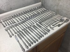 Lot of 75 Pieces Hampton Court Stainless Flatware Fork Spoon Knife Serving Japan picture