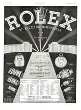 Vintage 1937 Rolex Watch Advertisement Art Deco Style Photo Reprint picture