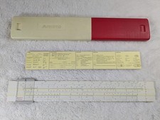 Vintage Aristo TriLog 0908 Engineering Slide Rule with German Language Insert picture