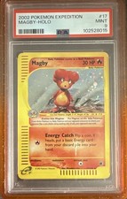Pokémon 2002 Expedition Magby Holo #17 PSA 9 picture