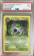 2000 Pokemon Rocket 1st Edition Dark Golbat #24 Low Pop 24/82 Rare PSA 7 🔥 picture
