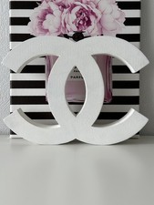 Chanel Logo White Store Display CoCo Mark Logo New Wooden picture