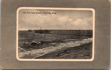 Pier From Beach Craigville Centerville MA 1913 Postcard C43 picture