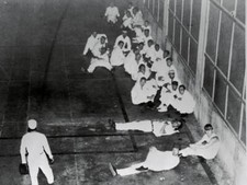 Prisoners Participating in Sit Down 1955 Photo - Huntsville, Texas: Thirty-five picture
