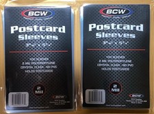 2 Packs of 100 BCW Standard Size Postcard Sleeves picture