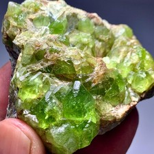 207 g Terminated Natural Peridot Crystals Bunch SpecimenFrom Pakistan picture