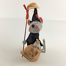 Annalee Mobilitee Doll Country Mouse Halloween Witch Trick Treat Vintage 80s picture