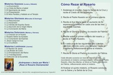 Como Rezar el Rosario LAMINATED Prayer Card, 3 Pack, with Two Free Bonus Cards picture