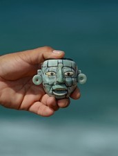 Handcrafted Naranjo Mosaic aventurineMask pendent Museum One of a kind picture