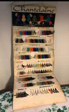Antique / Vintage French Chantelaine Wool Yarn Store Display & Sample Shade Card picture