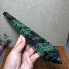 295mm Long Natural red green epidote wand Obelisk Crystal specimens 716g g4537 picture