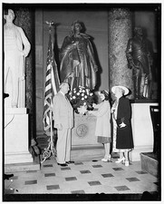 Washington DC Jefferson Davis Birthday Observance 1940s Confederate Statue picture
